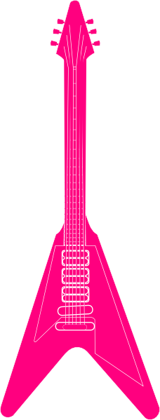 Pink Flying V Guitar Clip Art at Clker.com.