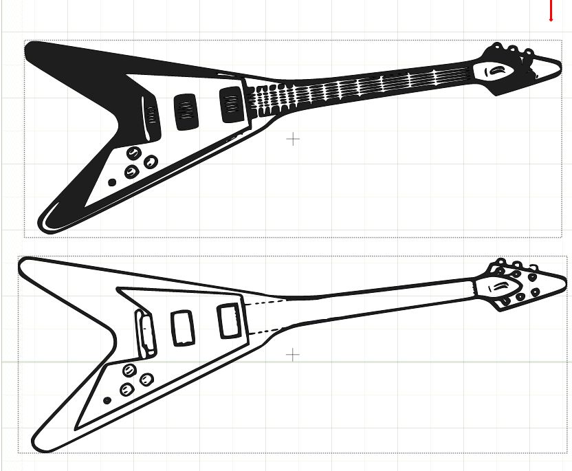 gibson flying v drawing