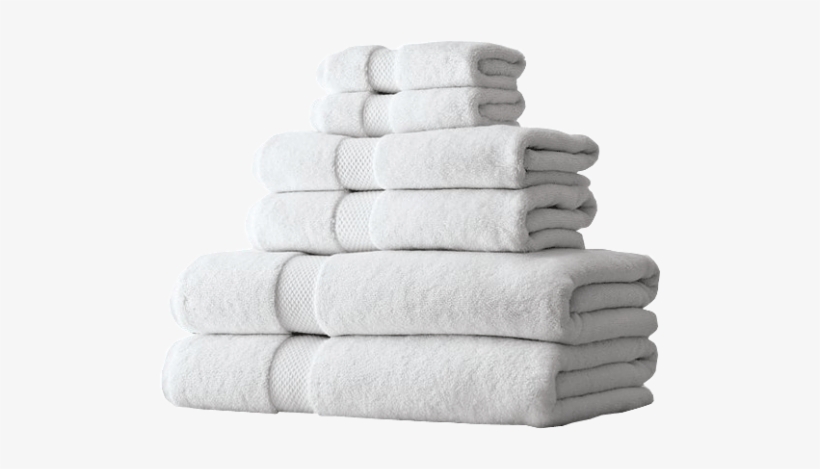 White Folded Towels Png.
