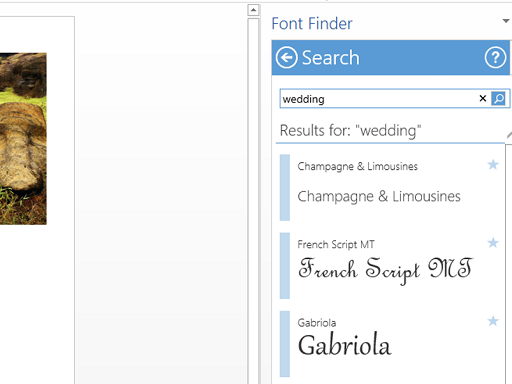 Font Finder.