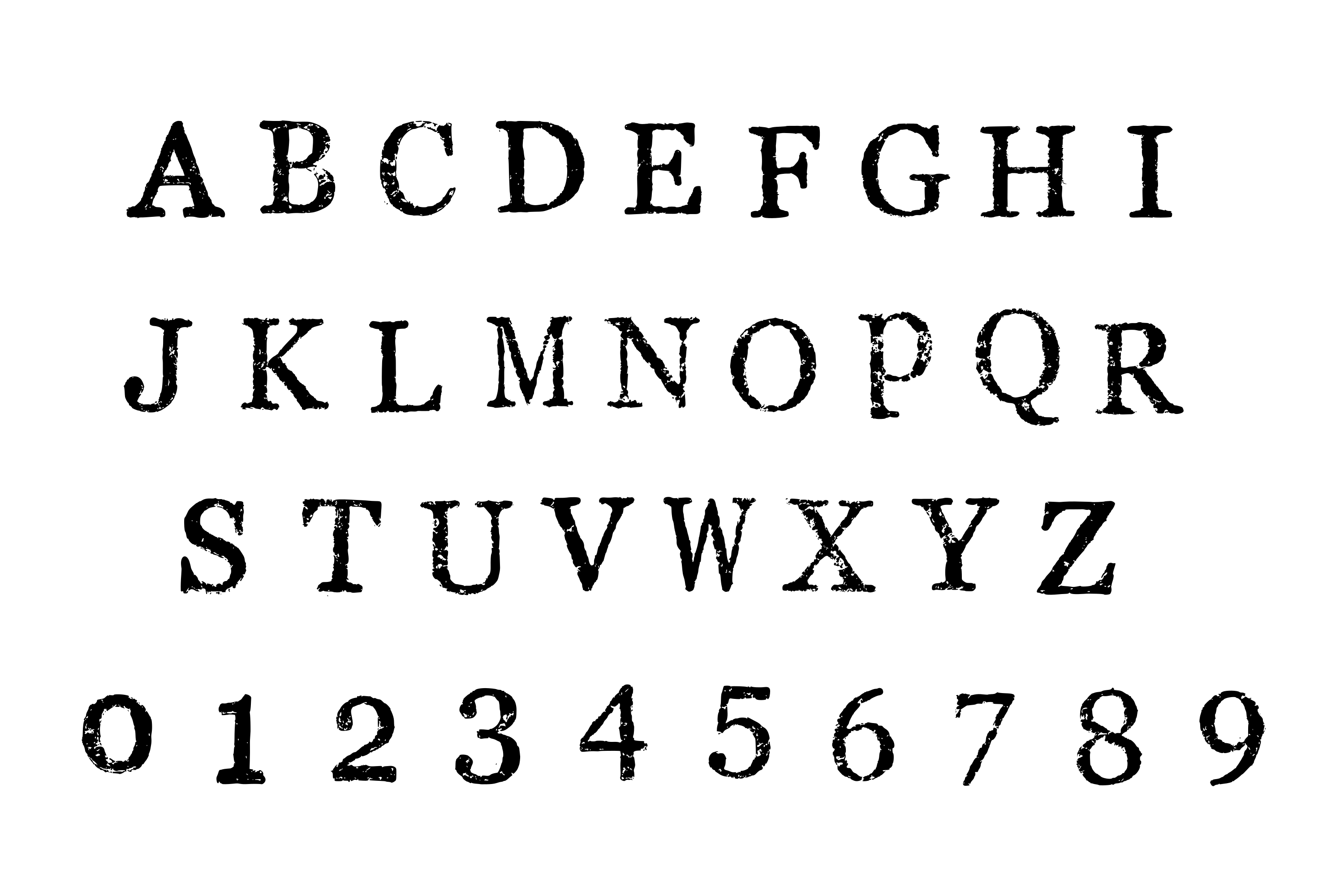 6 Set Stamp Fonts (PNG Transparent, SVG).