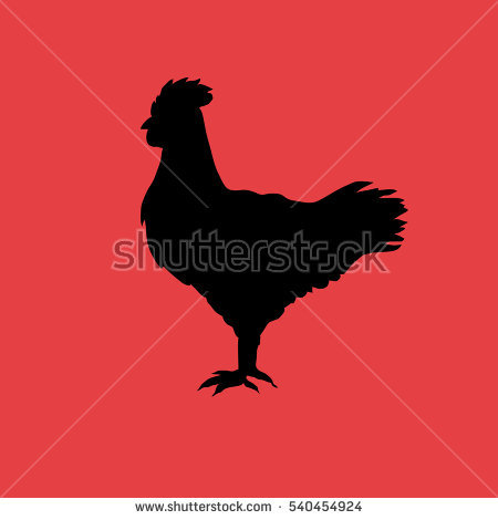 Chicken Silhouette Stock Images, Royalty.