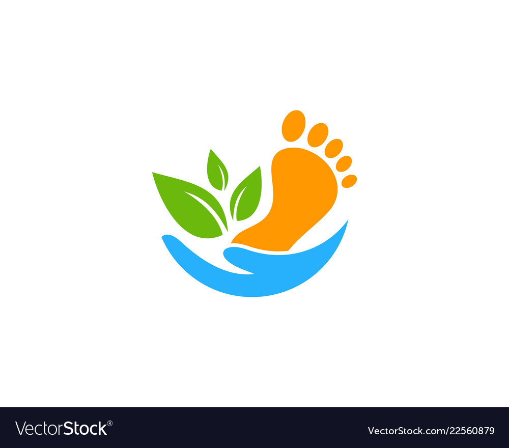 Foot care logo icon design.