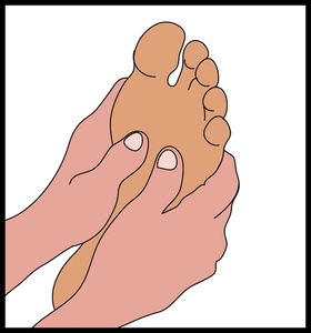 Foot massage clipart.