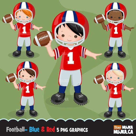 Football clipart. Sport graphics, boys american player.