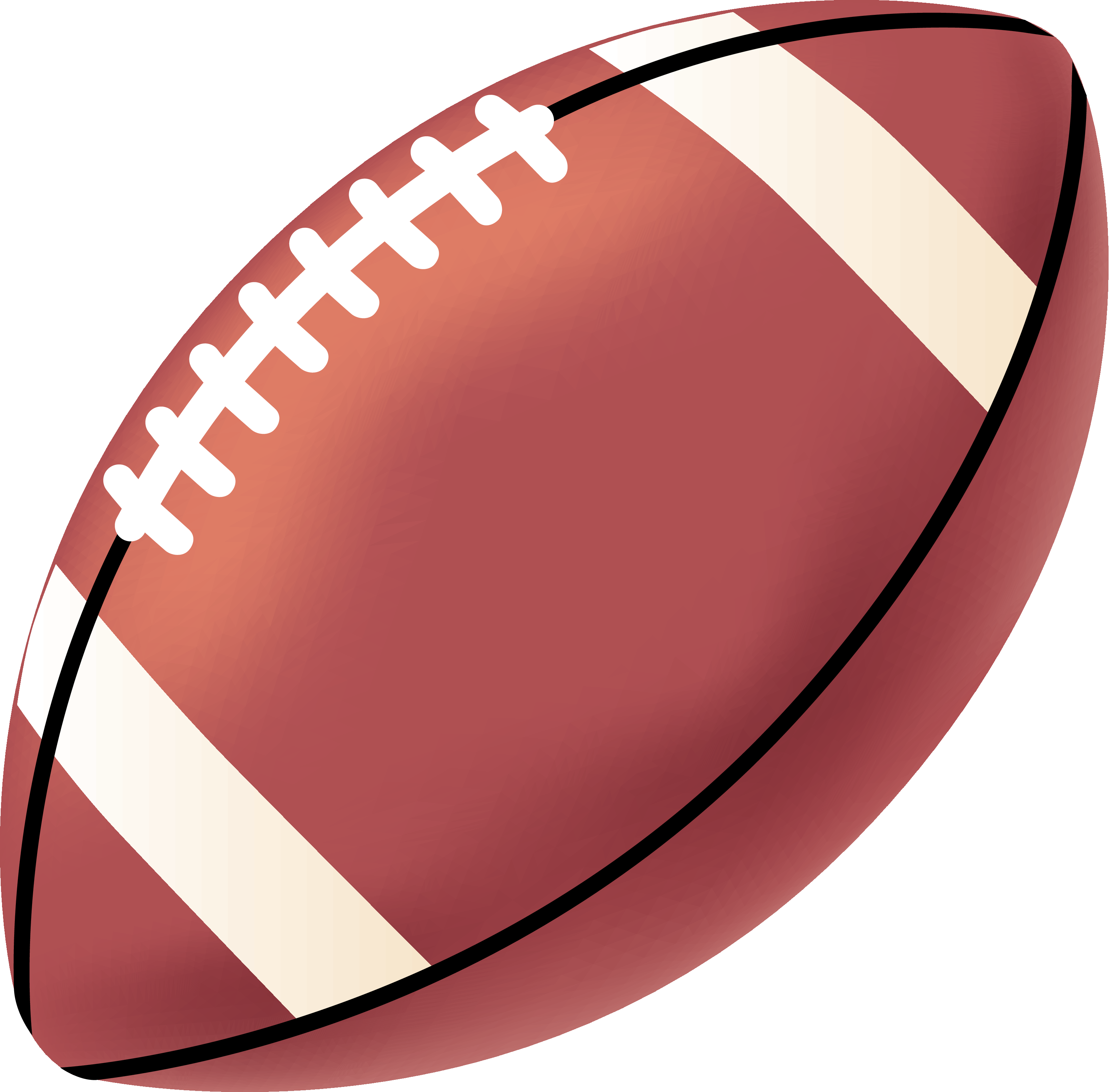 Clip Art Black And White Football Clipart.