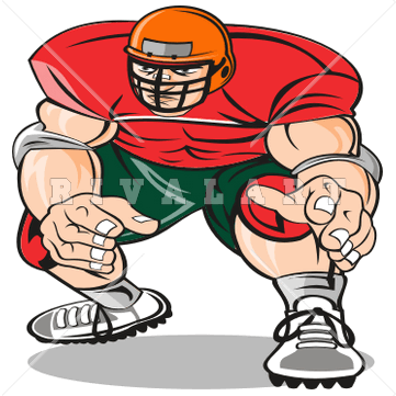 Sports Clipart Image of Football Player Large Big Guy.
