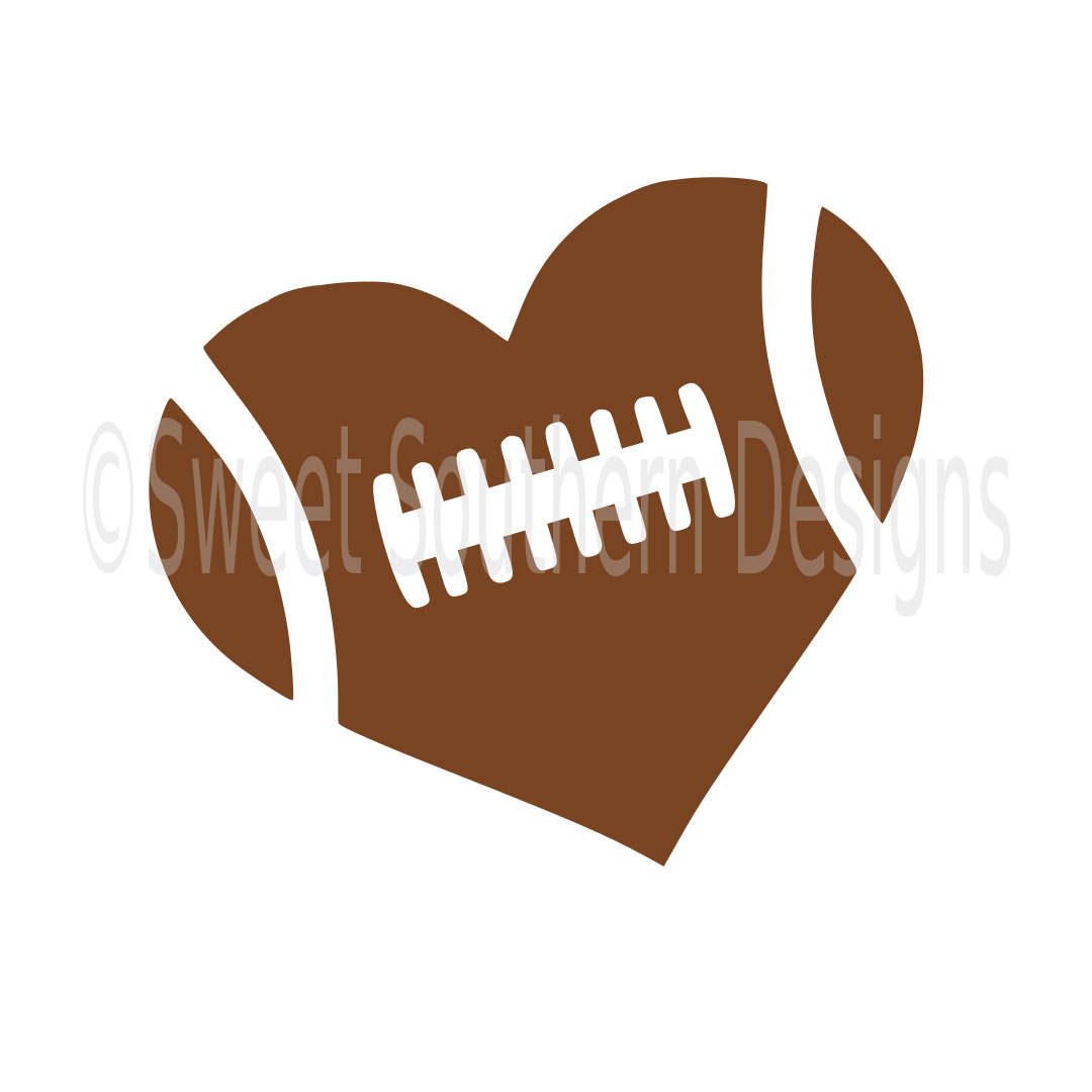 Heart clip art football.
