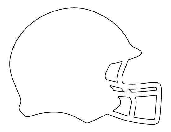 Football helmet pattern. Use the printable outline for crafts.