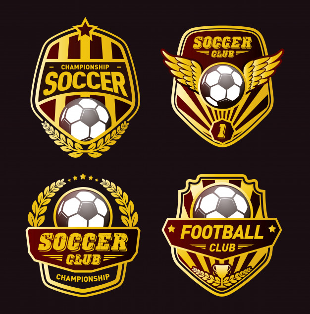 Set of football logo design templates Vector.
