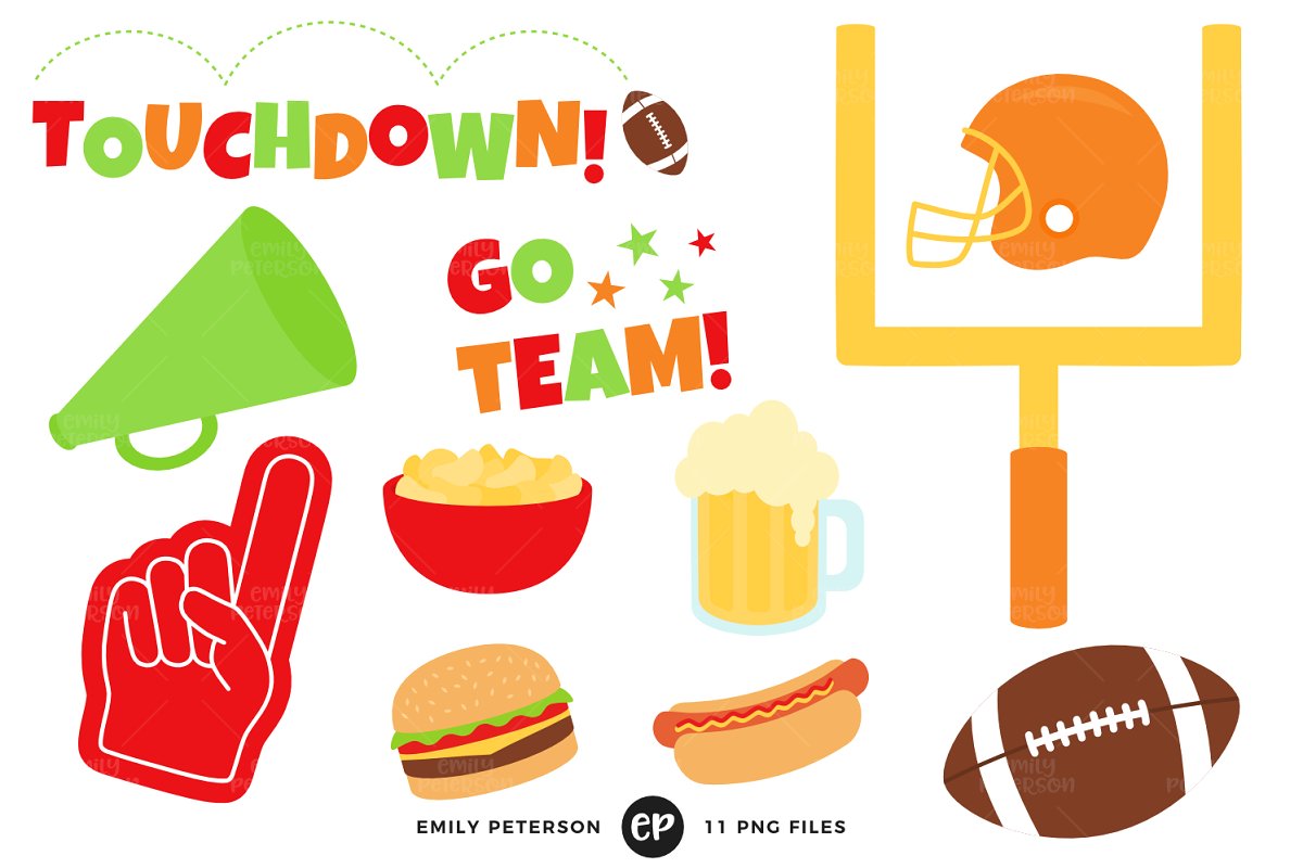 Football Party Clipart.