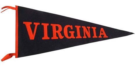 UVa Football Memorabilia Vintage Pennants & Banners Clipart.
