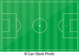 Clipart Vector of Soccer pitch.