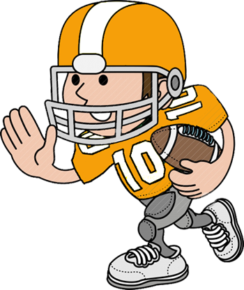 Mean Football Player Clipart.