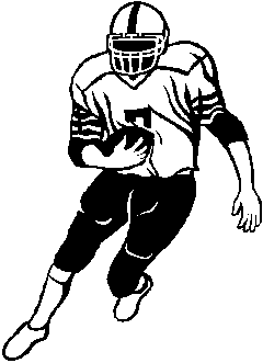 Football Player Clipart Black And White Free.