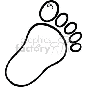 childs footprint clipart. Royalty.