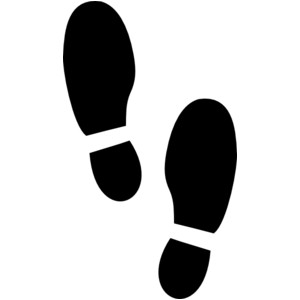 Foot step clipart.