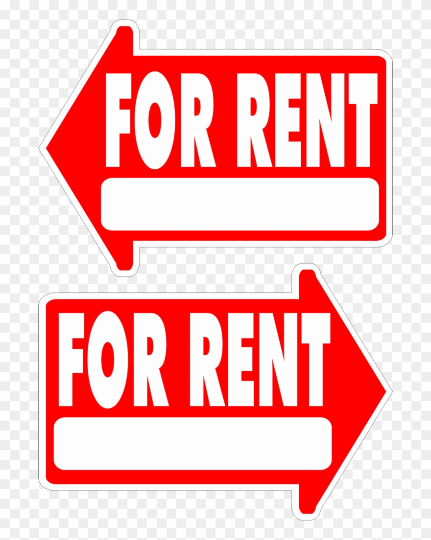 For Rent Yard Sign Arrow Shaped With Frame Statrting.