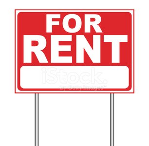 For Rent Sign Clipart Image.