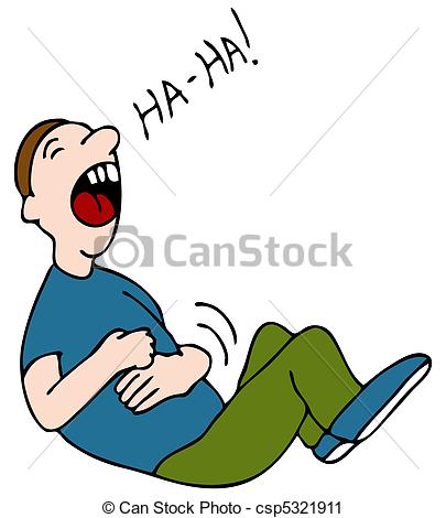 Laughing Hysterically Clipart.