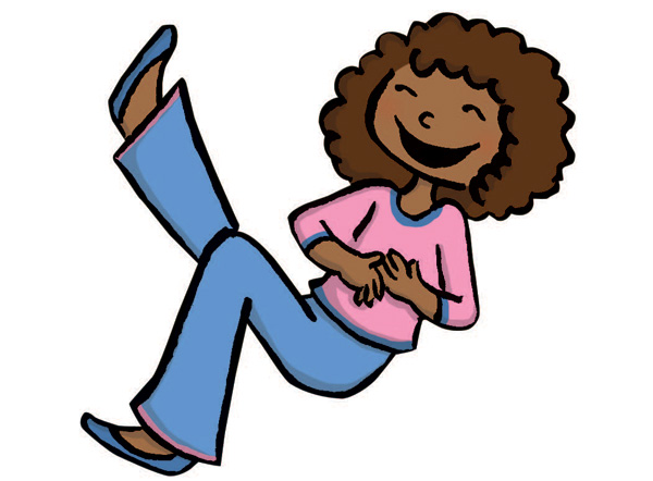 Lady Laughing Clipart.