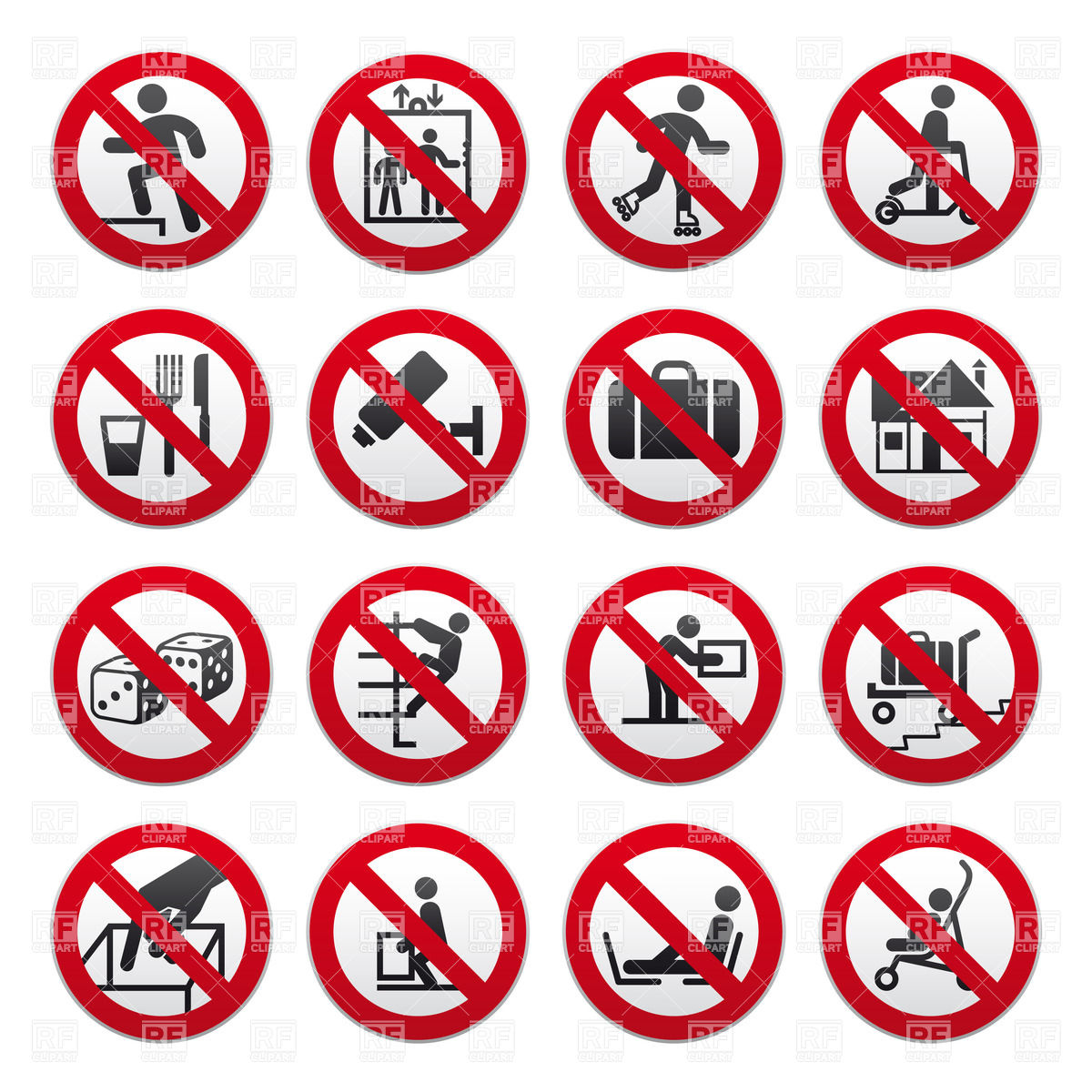 Forbidden sign clipart.