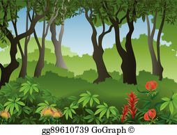 Forest Background Clip Art.
