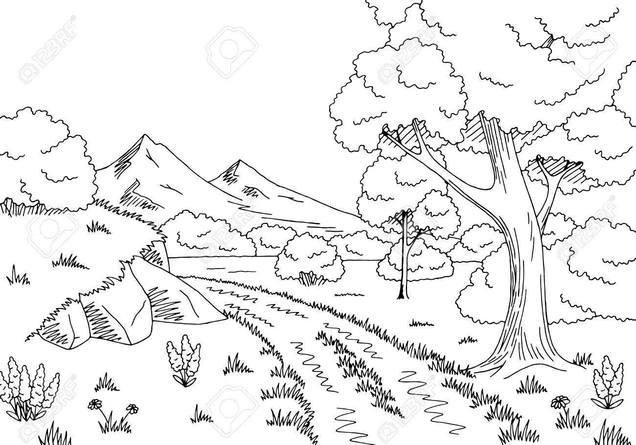 Black and white forest clipart 5 » Clipart Portal.