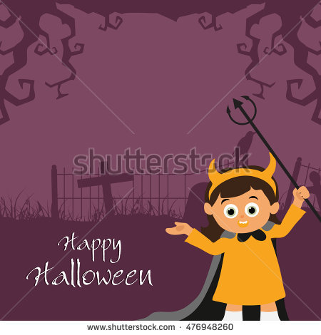 Happy Halloween Background, Scary Forest With Illustration Of A.