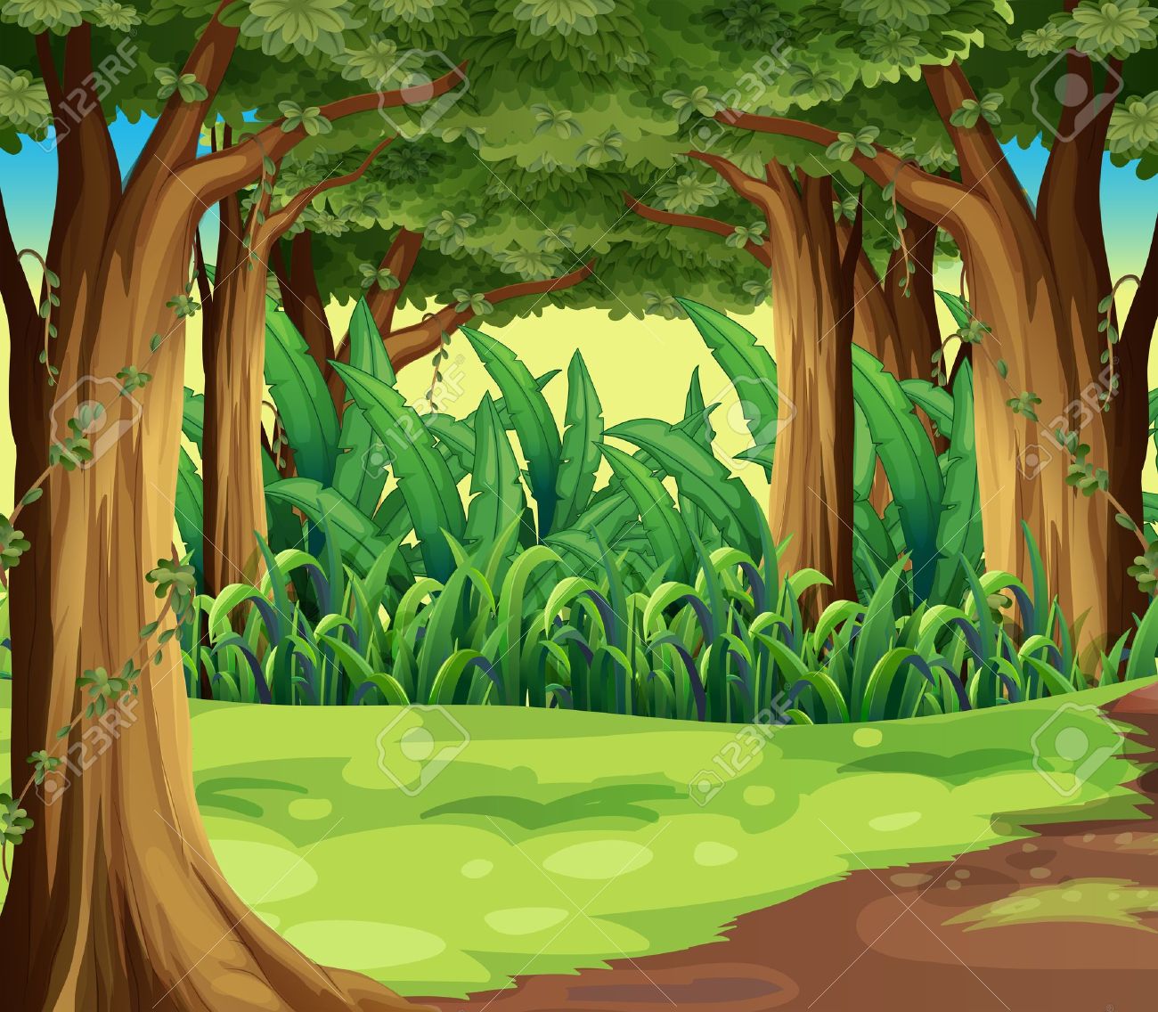 Forest clipart background.
