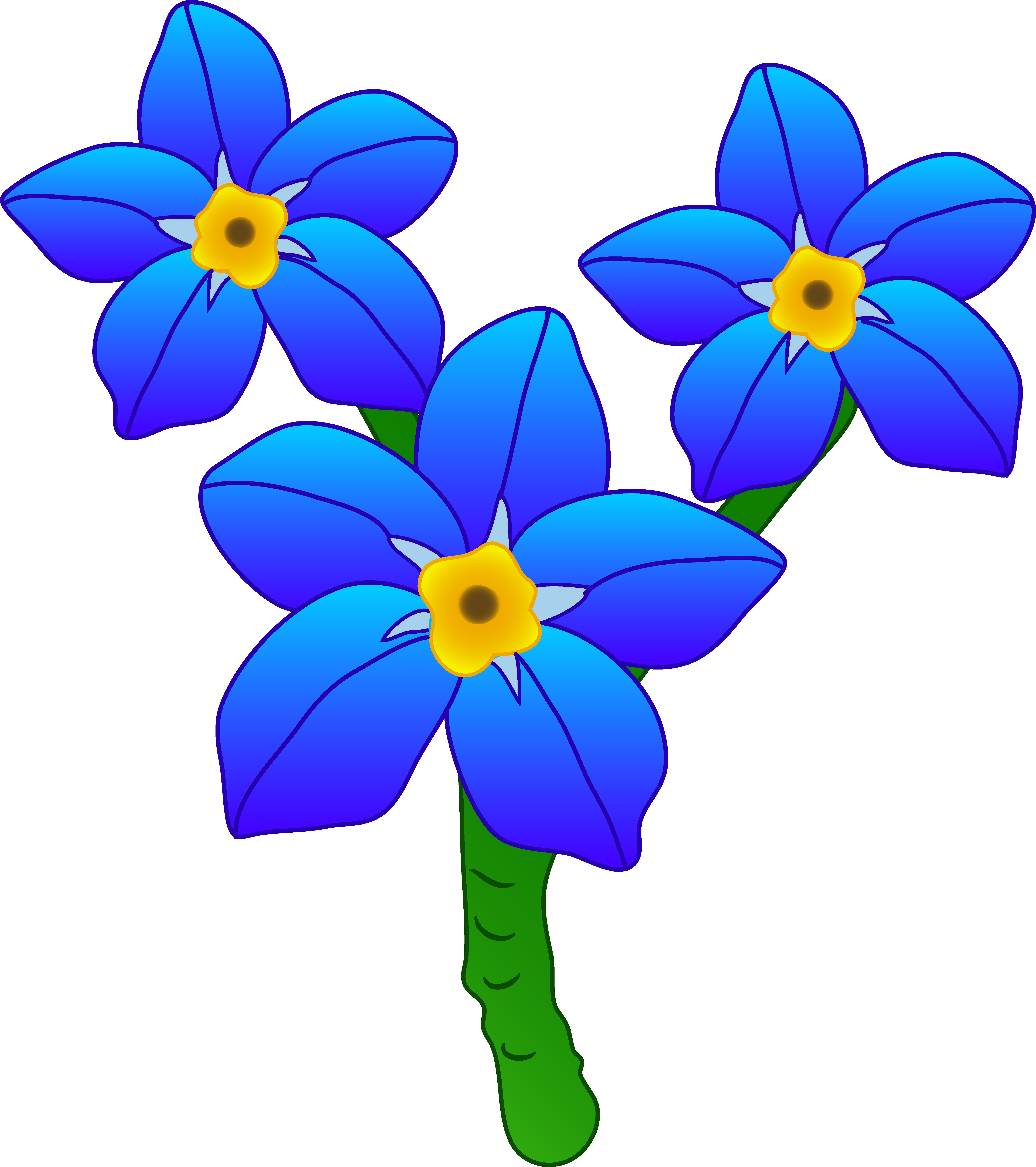 Forget Me Not Flower Clip Art.