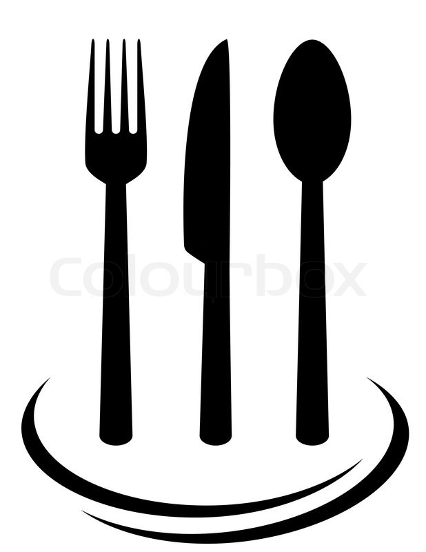 Fork and knife clipart black and white 3 » Clipart Station.