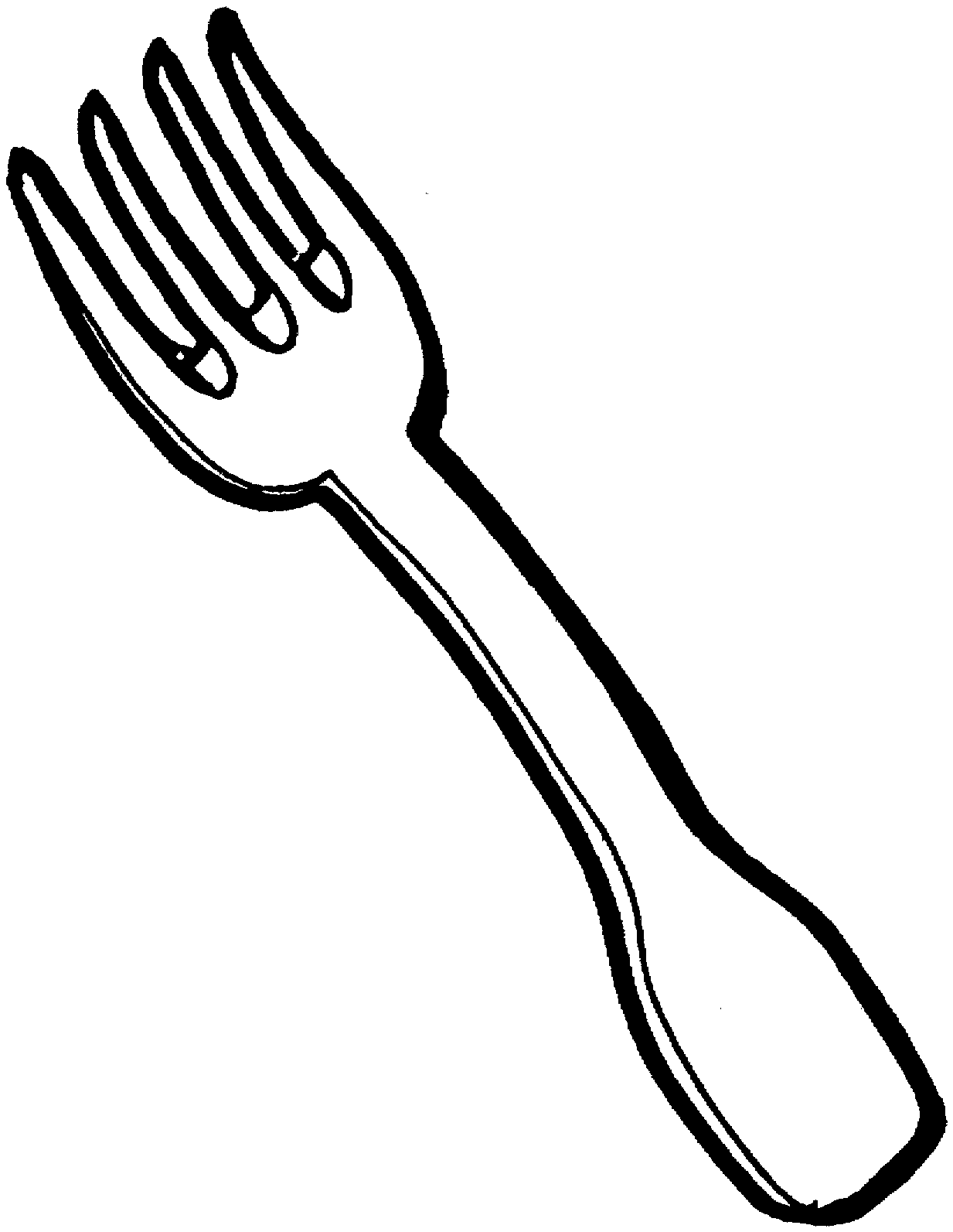 Fork Clipart Black And White.