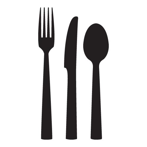 Clip art fork and spoon.