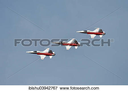 Picture of "Formation flight of the Patrouille Suisse with the.