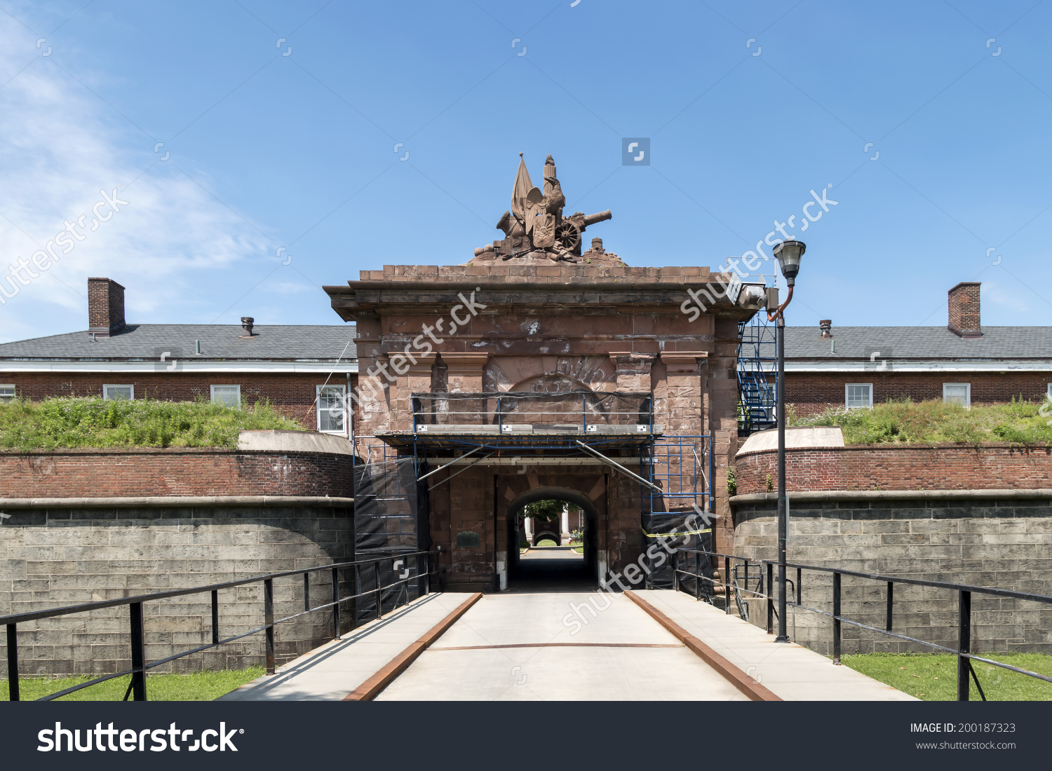 Sally Port (Gate) At Fort Jay On Governors Island In New York H.