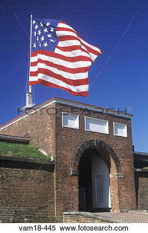 Stock Image of Fort McHenry National Monument in Baltimore, MD.