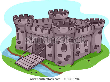 Castle Moat Stock Images, Royalty.
