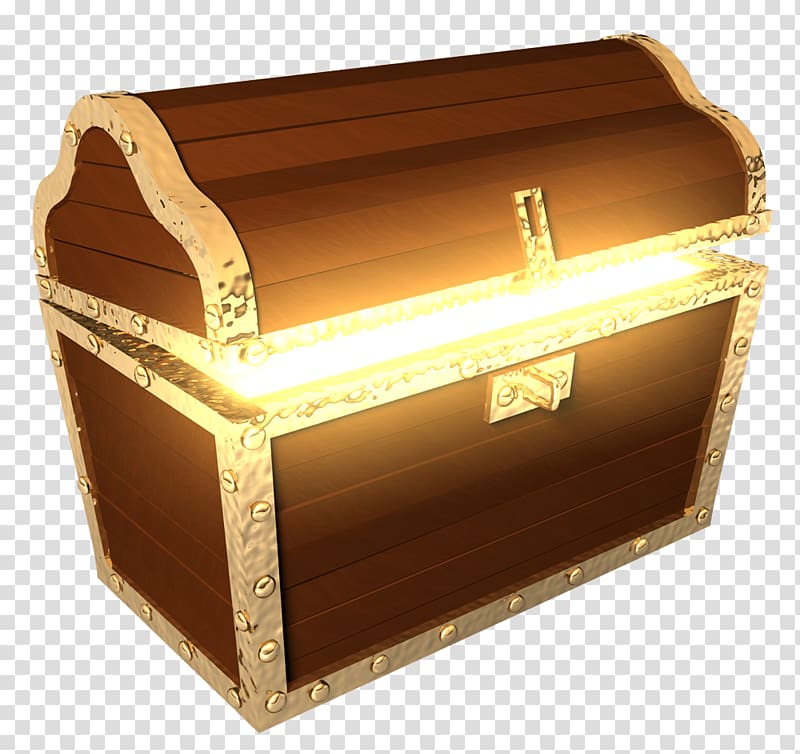 Treasure chest transparent background PNG clipart.