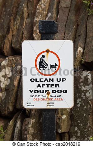 Stock Illustration of Dog fouling sign.