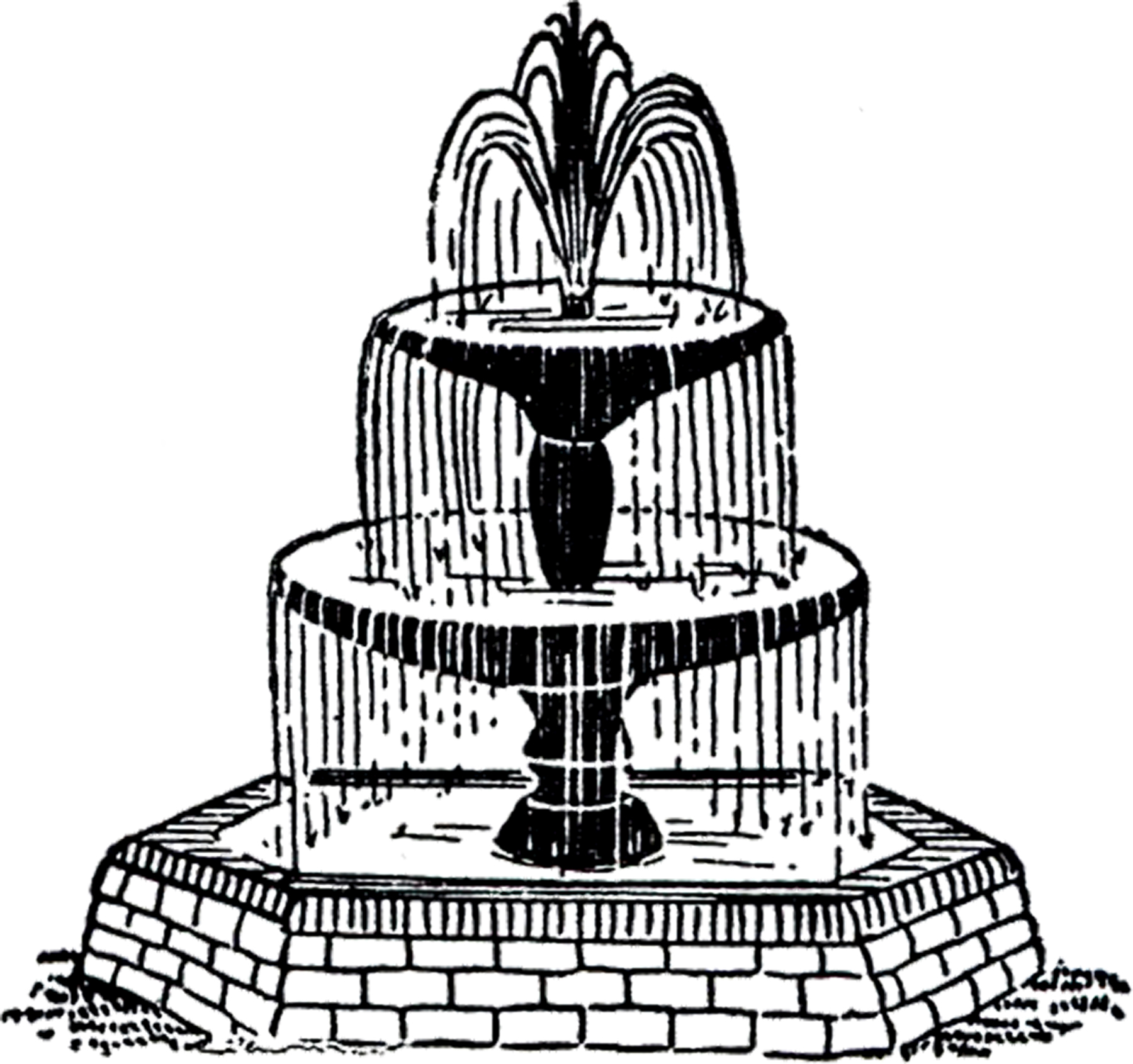 Fountain Clipart.