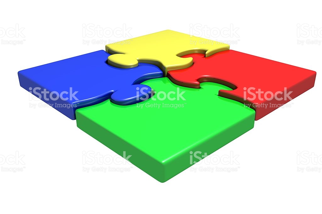 Four Cornered Puzzle stock photo 174657553.