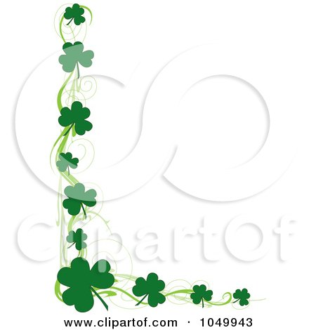 Clipart Illustration of a Green St Patricks Day Stationery.