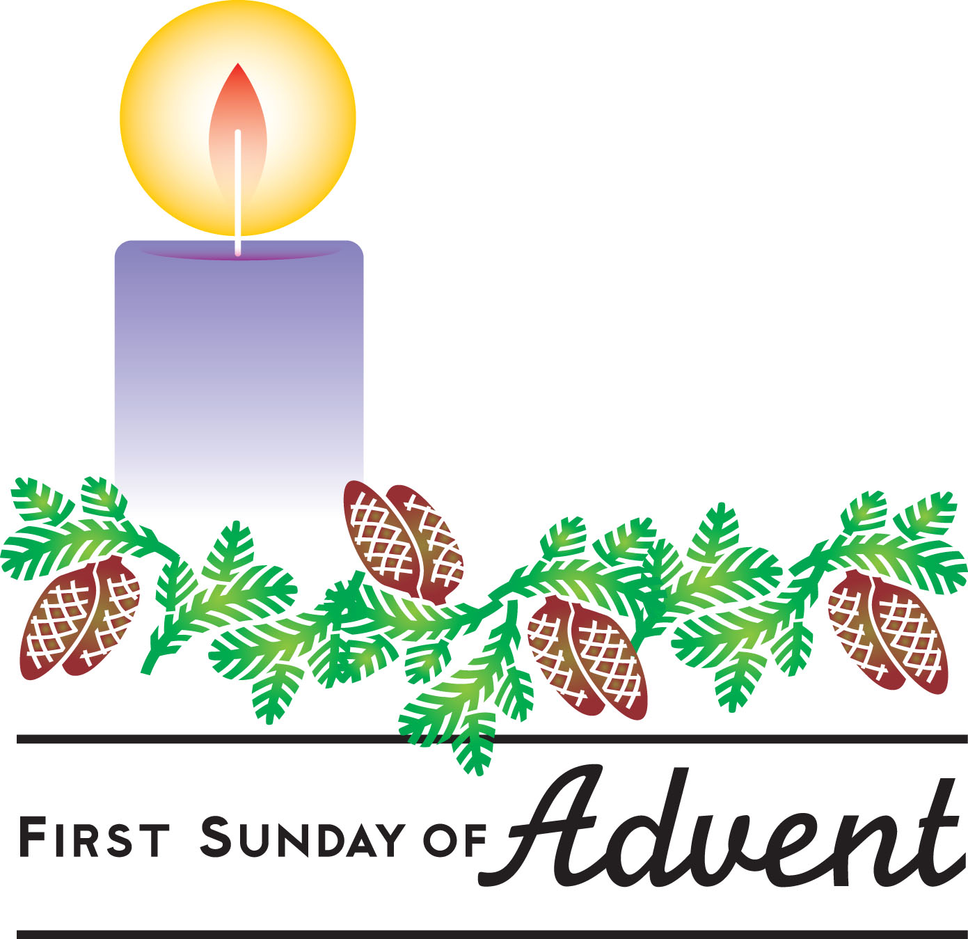 First sunday of advent clipart.
