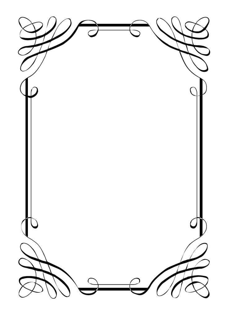 Free vintage clip art images: Calligraphic frames and.