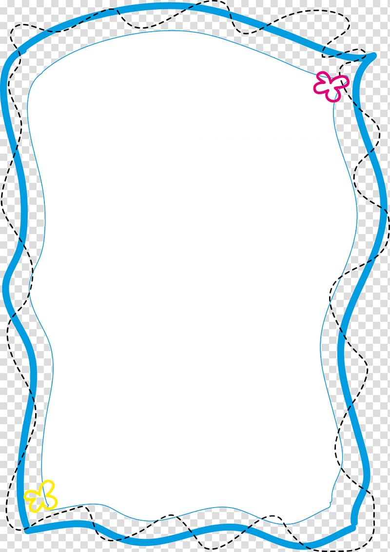 Rectangular white and blue frame panel illustration, Borders.