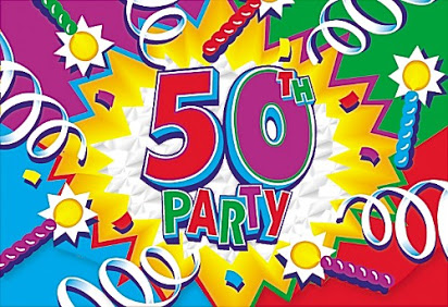 Free 50th birthday party clip art.