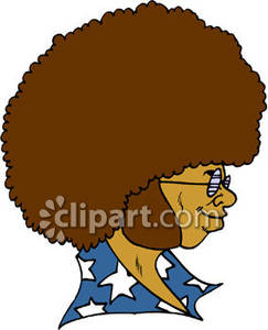 Black Man From the Seventies with an Afro Hairdo.