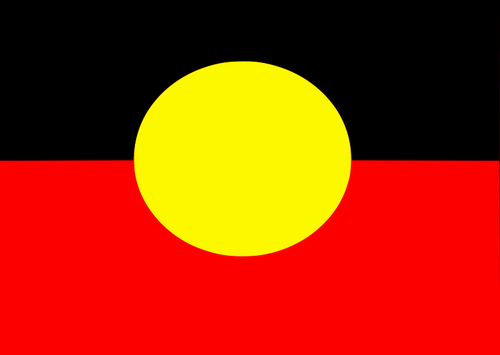 The Australian Aboriginal flag vector clip art.