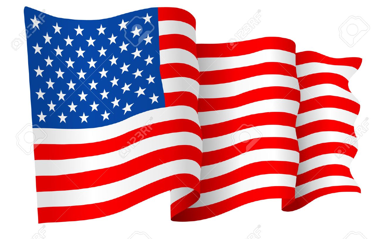 16757 Us Flag free clipart.